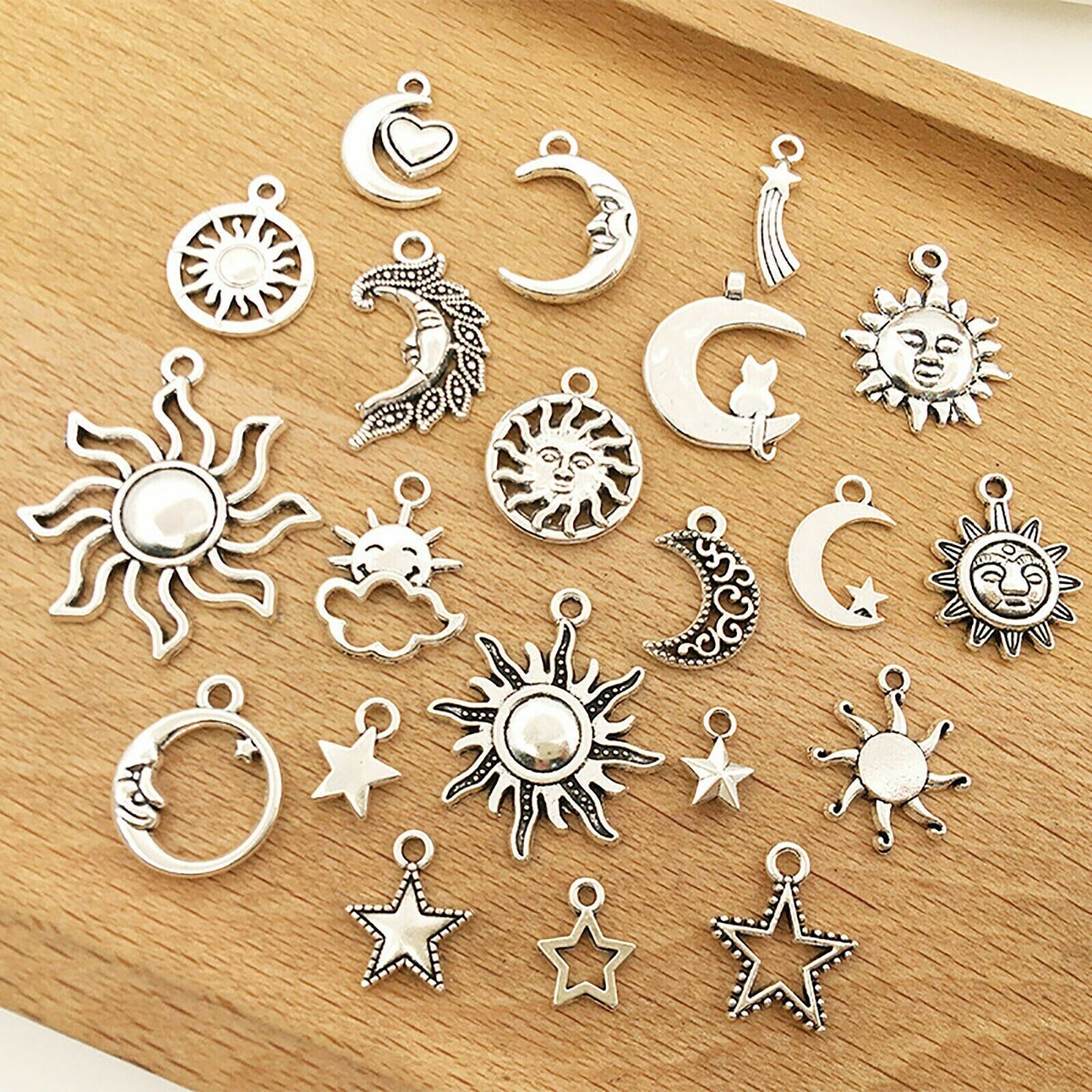 Mix Random Charms For Jewelry Making Tibetan Silver Metal Charms