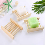 Natural Wooden Bamboo Soap Dish Tray Holder Storage Soap Rack Box Soap Dishes