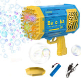 69 Holes Bubble Gun Automatic Bazooka Soap Water Bubble Machine Toy Gift