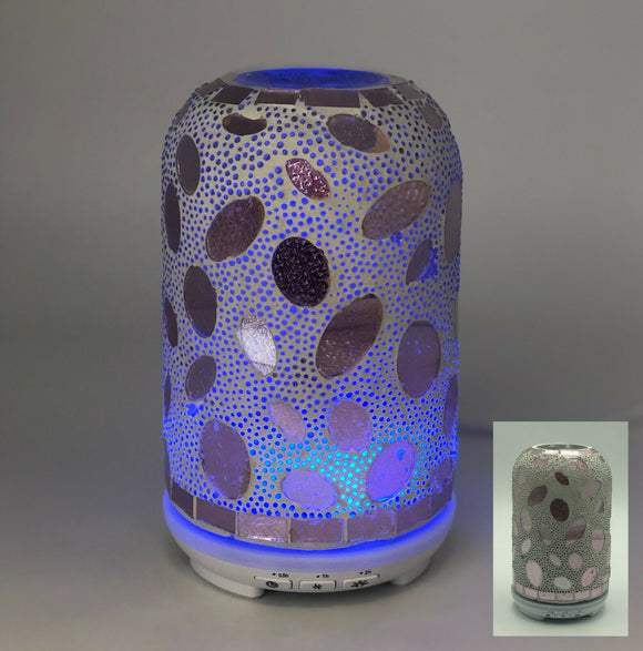 Rose Gold Pebble Glass Mosaic Electric Essential Oil Diffuser Small