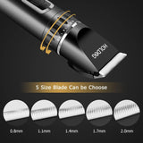 Pet Grooming Clipper Dog 3-Speed Low Noise Rechargeable Cordless Black Silver