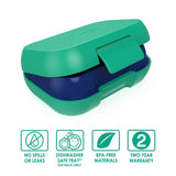 Bentgo Kids Snack Chill Leak-Proof Bento Food Container School Picnic Green/Blue