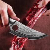 5.5 Inch Damascus Chef Knife Kitchen Tools Meat Chopper Japane Butcher Knives