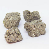 4 Natural Fools Gold Stones Iron Pyrite Crystal Stone Specimen Nugget Mineral