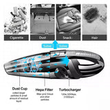 Car Vacuum Cleaner Handheld 12V 120W Cordless Rechargeable Portable Home