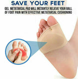 1 Pair Metatarsal Sleeve Gel Pads Ball Of Foot Cushions Metatarsalgia Sore Large