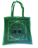Tote Bag Tree of Life Yoga Pilates Tote Shoulder Bag Meditation Green & Black