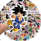 100pcs Dragon Ball Z Stickers Decal Vinyl Book Laptop iPhone Luggage Bottle