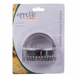Appetito Crinkle Scone Cutters Cookie Presses Pastry Cuters 3 pc Stainless Steel