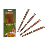 Set of 4 Ironwood Chopsticks D.Line Asian Noodles Cutlery  Kitchen Acessories