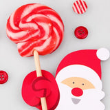 30x Christmas Party Lollipop Holder Sugar-loaf Paper Card Holder Santa Claus