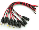 5pair 12V 5.5x2.1mm Male   Female DC Power Socket Jack Connector Cable Plug Wire