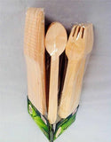 144 Packs Disposable Wooden Cutlery