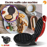 Mini Waffle Maker Baking Pan Pancake Heating Breakfast Making Machine Red
