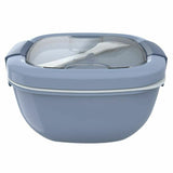 Bentgo Salad Bowl To Go Stackable Lunch Dressing Container All-In-One- Slate