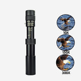 4K 10-300X40mm Super Telephoto Zoom Monocular Telescope Without mini Tripod