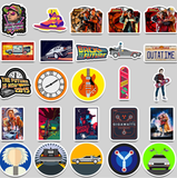 50pcs Back To The Future Movie Vinyl Decal Waterproof Stickers Laptop iPhone