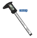 Electronic Digital Vernier Caliper 150mm 6'' Inch Micrometer Gauge Carbon Fiber