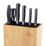 Appetito Rectangle Universal Knife Block Kitchen Tools - Bamboo