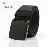 Outdoor Nylon Belt Women Men's Sport Military Waistband Canvas Web Belt  Black