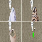 10X Hooks Wall Hanger Mounted Coat Hat Clothes Robe Holder Rack Closet Hook Silv