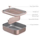 Bentgo Stainless Steel Leak-Proof Lunch Box Food Container 1200ml Rose Gold