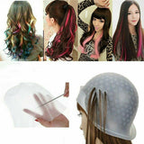 Reusable Hair Cap Salon Highlighting Tinting Hairdressing Streaking Silicone Hat