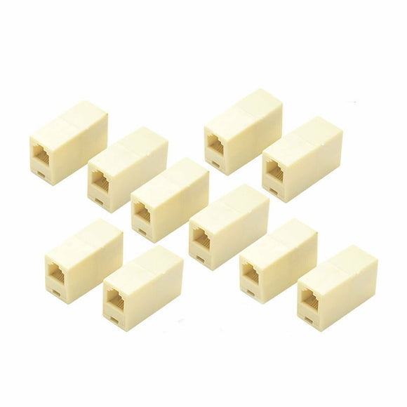 15x RJ45 Coupler Cat6 Cat5e Ethernet Cable Extender Joiner LAN Adapter Connector