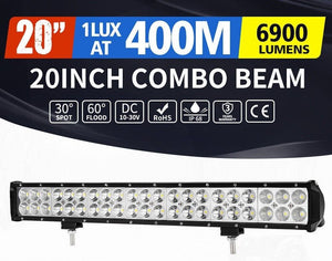 20inch Osram LED Light Bar Slim Dual Row Flood Spot Combo 4X4 Offroad