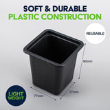 45 X Garden Seedling Pot Seed Starting Square Pots Plant Nursery Soft Plastic