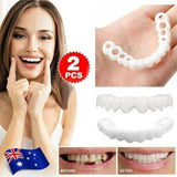 Snap On Bottom &Upper Lower False Teeth Dental Veneers Dentures Fake Tooth Smile