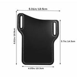 Men's Belt Clip Loop Holster Waist Bag Leather Pouch Cover Case For Mobile Black