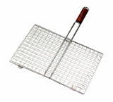 BBQ Grill Basket Fish Meat Barbeque Hand Held Grill Mesh Wire Grill 50x34CM