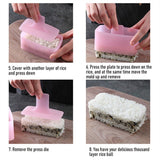 Kitchen Sushi Mold Spam Musubi Mold Onigiri Rice Ball Bento Press Maker Mould