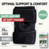 Knee Support Neoprene Brace Guard Stabilizer Strap Wrap Open Adjustable Sports