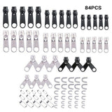 84pcs Zipper Replacement Head Zipper Repair Kit  Fix Zip Slider