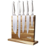 Appetito Double-Sided Magnetic Knife Stand - Acacia Wood