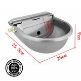 Stainless Pipe Water Trough Bowl Auto Drinking For Dog Horse Chicken Auto Fill