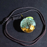 Orgone Pendant Tiger Eye Aventurine Orgonite Necklace Energy Crystal Stone Gift