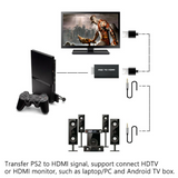 PS2 to HDMI Video Converter Composite AV to HDMI PlayStation 2 HD Adapter