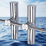 2x Marine Grade Stainless Steel Boat Fishing Rod Holders 7/8"-1"
