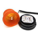 2PCS Emergency Car Beacon Strobe Amber LED Light Flashing Warning Rotating Lamp
