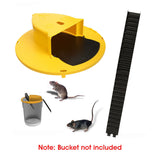 2X Mouse Trap Flip N Slide Bucket Lid Reusable Rat Catcher Killer with Ladder