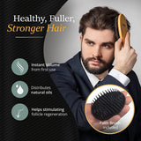 Boar Bristle Hair Brush Men Set Soft Nylon Pins Wooden Comb Travel