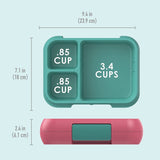 Lunch Box Bentgo Pop with Removable 3/4 Divider Leak-Proof Style - Coral Teal