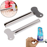 4x Stainless Steel Tube Toothpaste Squeezer Easy Key Dispenser Rolling Holder