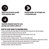 Coffee Milk Frothing Jug Coffee Pitcher Frother Cup Cream Froth Pitcher 1L