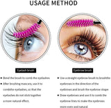 100pcs Disposable Mascara Wands Eyelash Brush Applicator Extension Spoolies