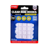 24pk Removable Hooks Plastic 1.7cm x 1.5cm  Holding Weight 200g