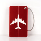 Luggage Tag Aluminum Travel Baggage Suitcase Identity Address Name Label -RED